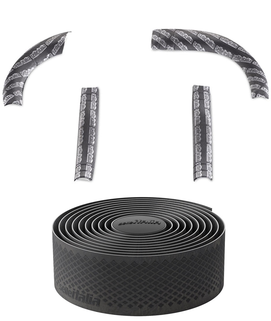 [SI00198] SELLE ITALIA Kit Shock absorber nero (SG-Tape nero + bar tape)