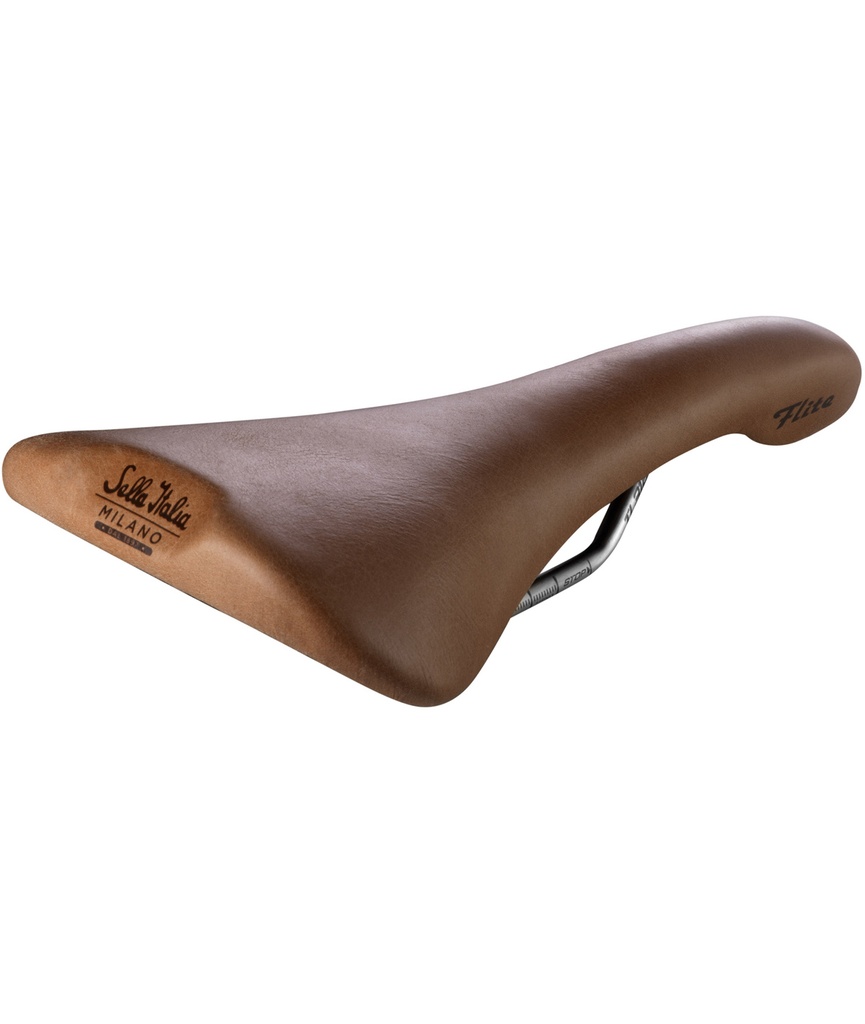 [SI016MFRALBR] SELLE ITALIA Milano Flite Racer telaio in TI 316 pelle marrone chiaro
