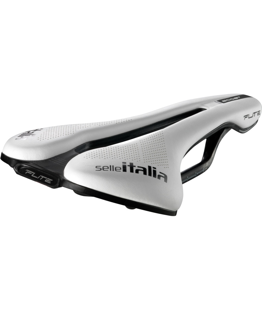 SELLE ITALIA Sella Flite Boost Kit Carbonio Superflow L tel. in Carbon Fibra-Tek bianca
