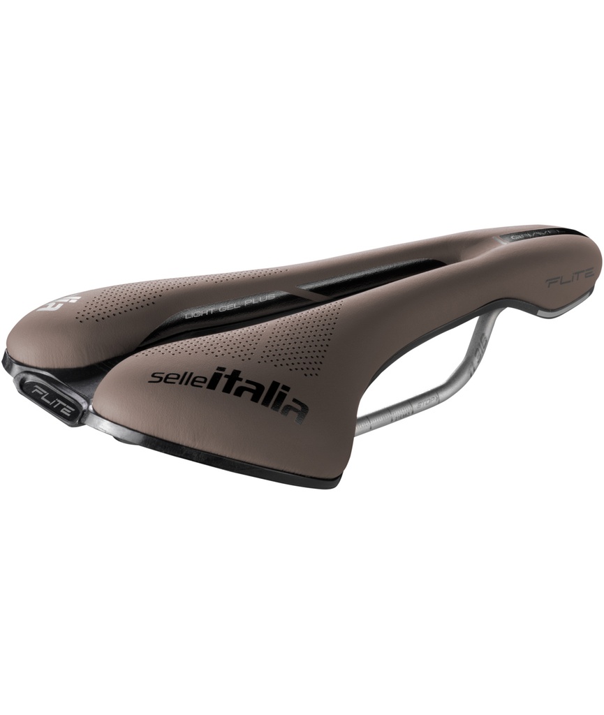 [SI017BGSFLM] SELLE ITALIA Sella Flite Boost Gravel Superflow L telaio in TI 316 fibra-tek marrone