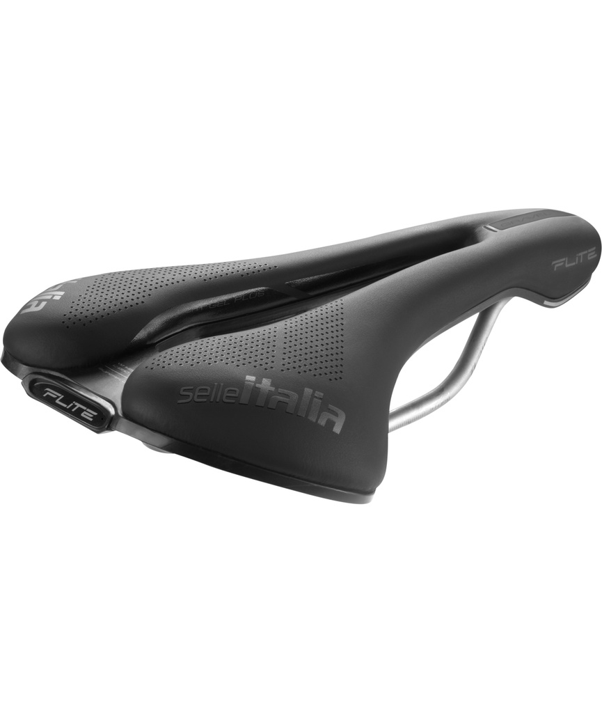 [SI017BGSFLNN] SELLE ITALIA Sella Flite Boost Gravel Superflow L telaio in TI 316 Fibra-Tek nera