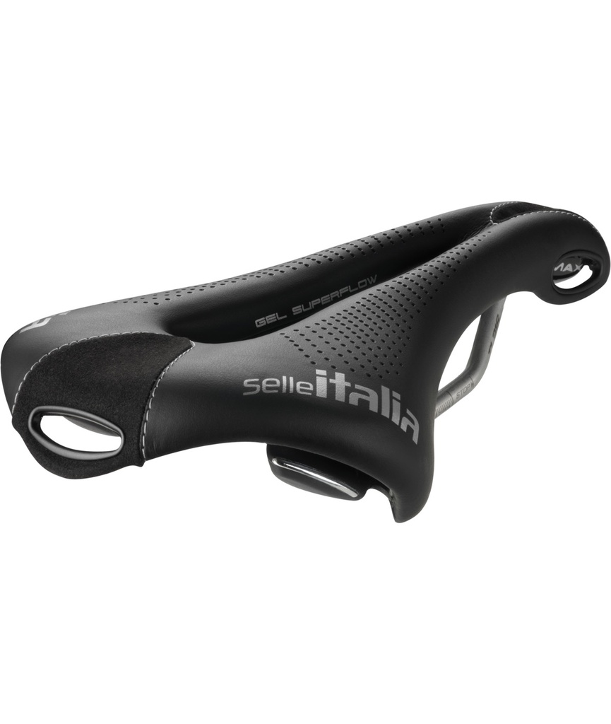 [SI0249MN] SELLE ITALIA Max Flite Gel SuperFlow L telaio in TI 316 fibra-tek nera