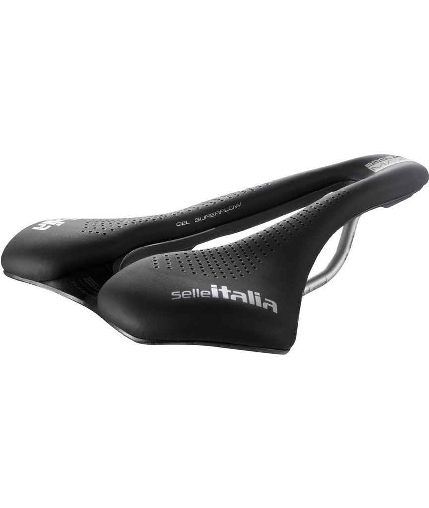 SELLE ITALIA Max SLR Boost Gel SuperFlow telaio in TI 316 fibra-tek nera