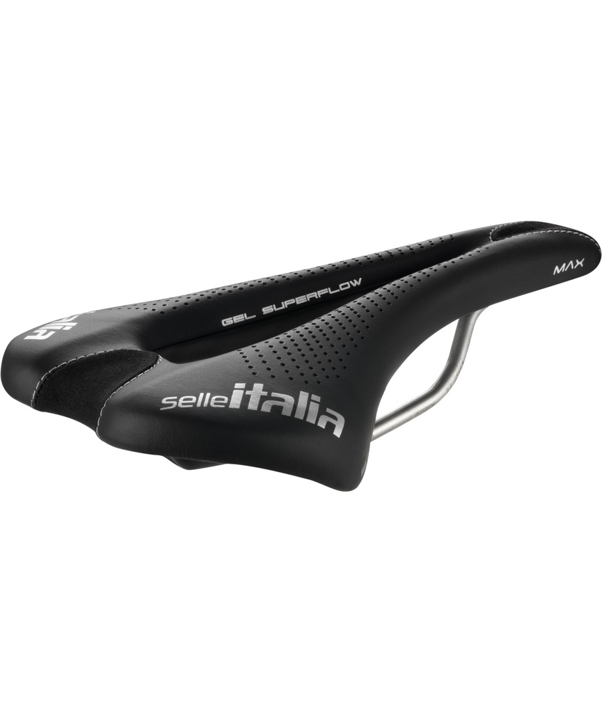 SELLE ITALIA Max SLR Gel SuperFlow L telaio in TI 316 fibra-tek nera