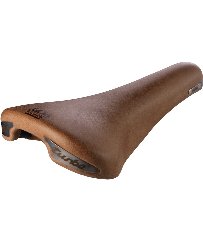 [SI051MTRALBR] SELLE ITALIA Milano Turbo Racer telaio in Fec alloy pelle marrone chiaro