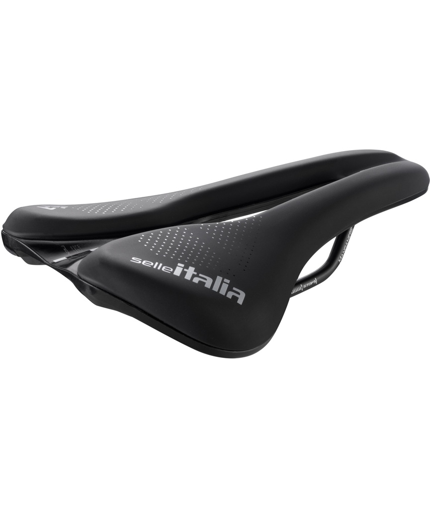 [SI080EBSFETMLN] SELLE ITALIA Novus EVO Boost SuperFlow Endurance TM L telaio in manganese soft-tek nera