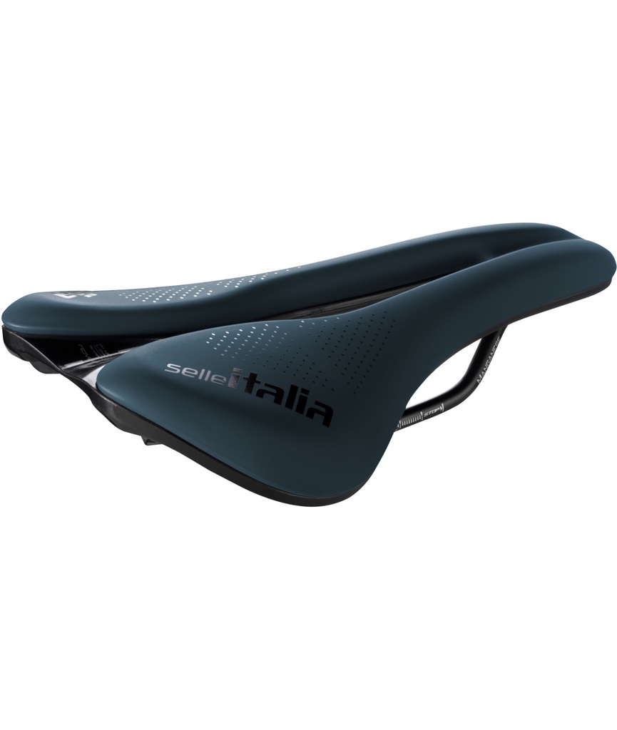 [SI080EBSFGTMLB] SELLE ITALIA Sella Novus Evo Boost Gravel TM Superflow L. telaio in manganese soft-tek blu