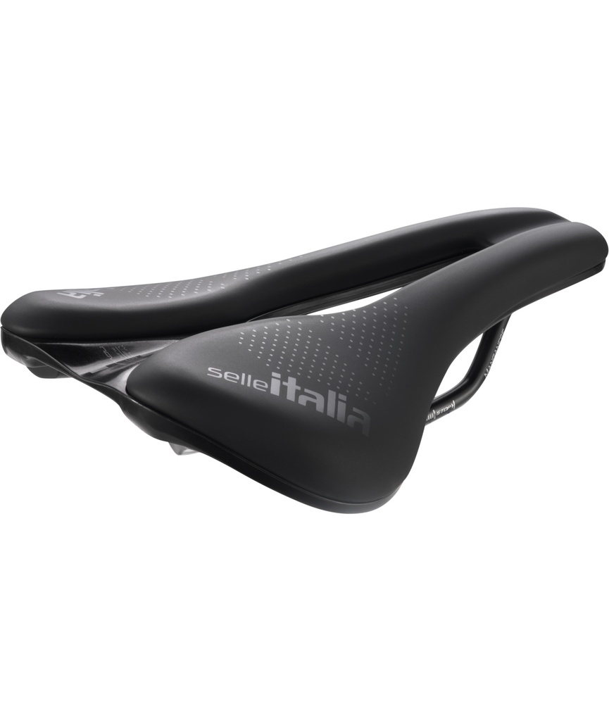 [SI080EBSFGTMLN] SELLE ITALIA Sella Novus Evo Boost SuperFlow Gravel TM L telaio in manganese Soft-Tek nera