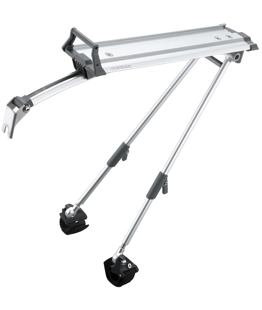 [TKTA2403] TOPEAK Stock Portapacchi posteriore Roadie Rack silver con sistema RX QuickTrack - per ruote fino a 700x25C