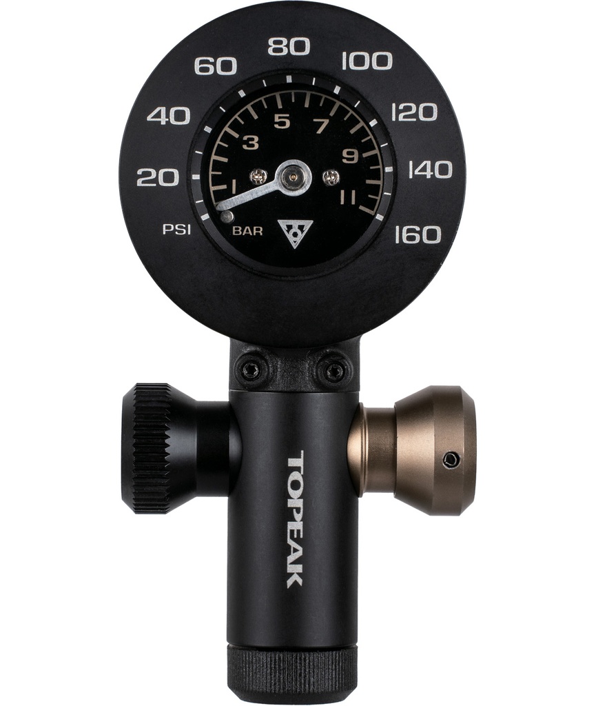 TOPEAK Airbooster CO2 G+ 2 in 1 con manometro analogico 11 bar/160 psi