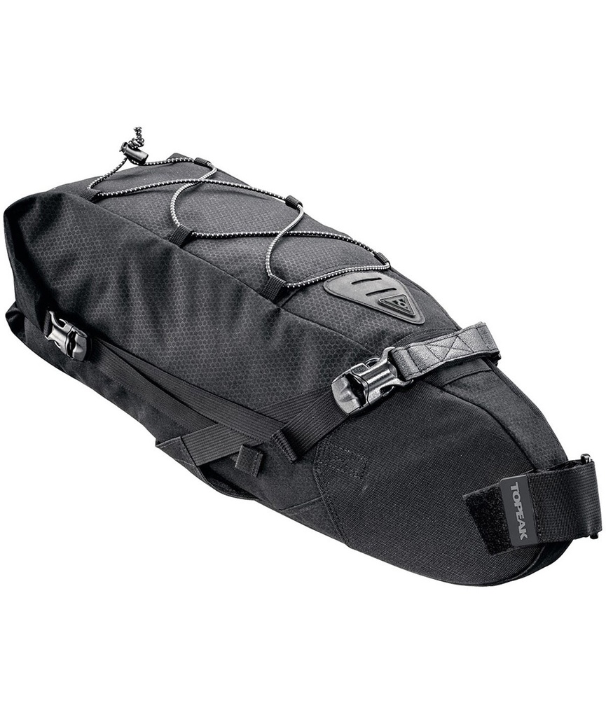 TOPEAK Borsa sottosella BackLoader (10 L) impermeabile con cinturini in velcro nera
