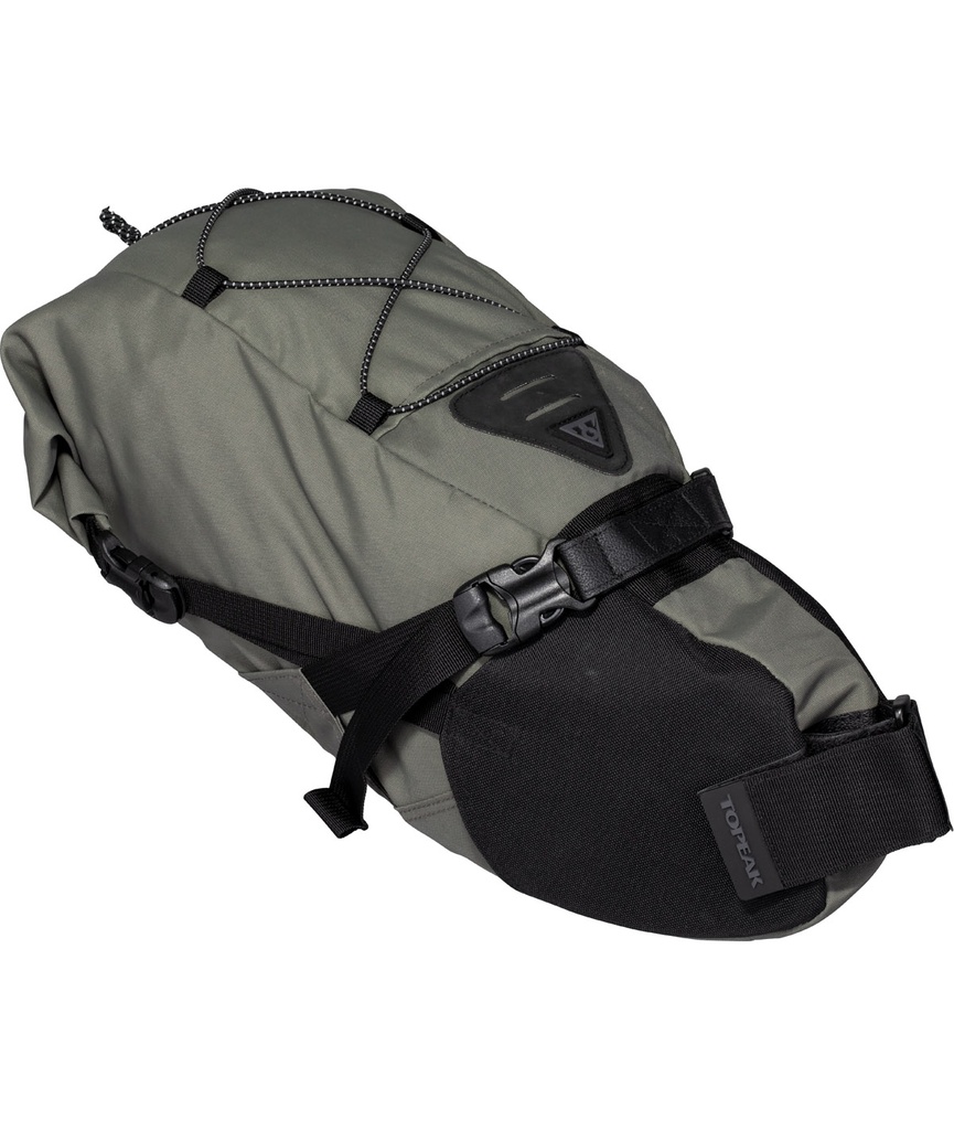 TOPEAK Borsa sottosella BackLoader (10 L) impermeabile con cinturini in velcro verde