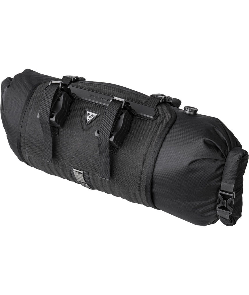 TOPEAK Borsa al manubrio FrontLoader (8 L) impermeabile con cinturini in velcro e fibbie nera
