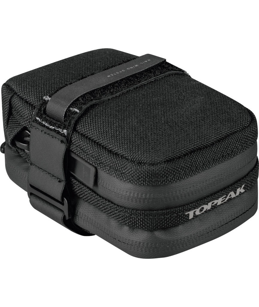 TOPEAK Borsello sottosella Elementa SeatBag Pro (0,3 L) nero con Utensile Ratchet Rocket Essential e cinturino in velcro