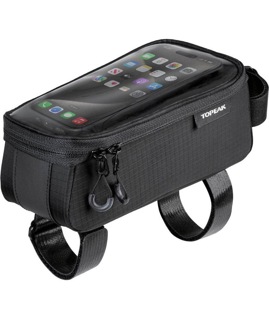 Borsello tubo orizzontale (sopra) Bento Pack (0,85 L) nero con cinturini in velcro