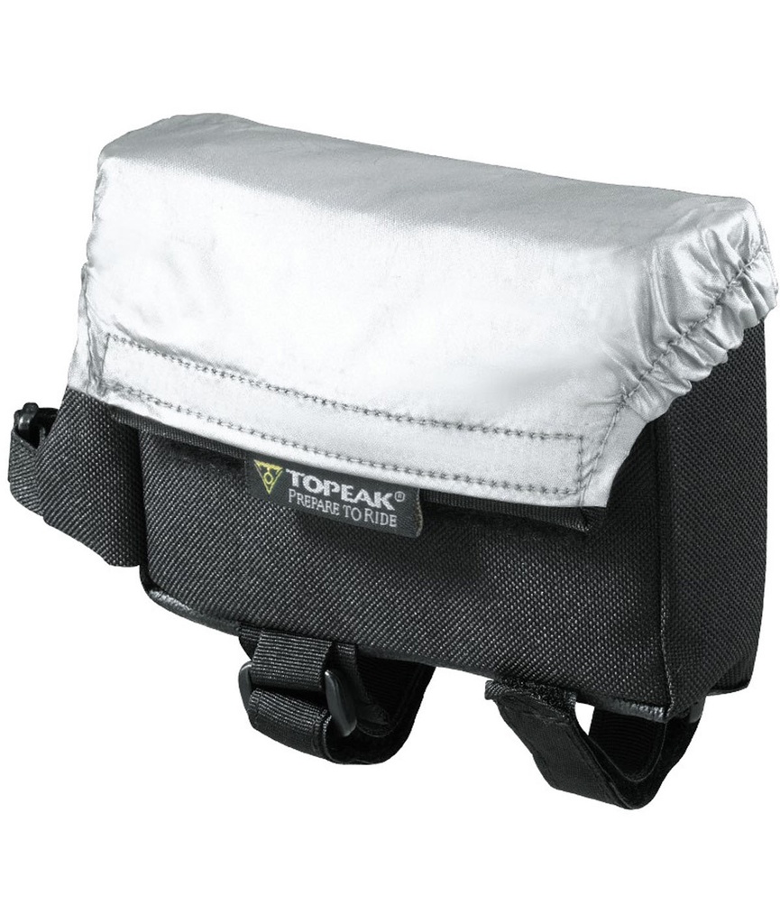 [TKTC2501B] TOPEAK Stock Borsa tubo orizzontale (sopra) TriBag (0,6 L) con cinturini in velcro e copertura antipioggia