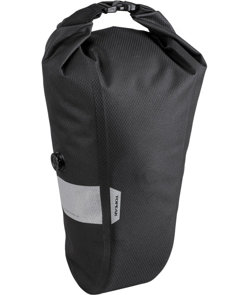 TOPEAK Borsa laterale anteriore QR Fork Drybag (5,8L) impermeabile nera con sistema Quickclick