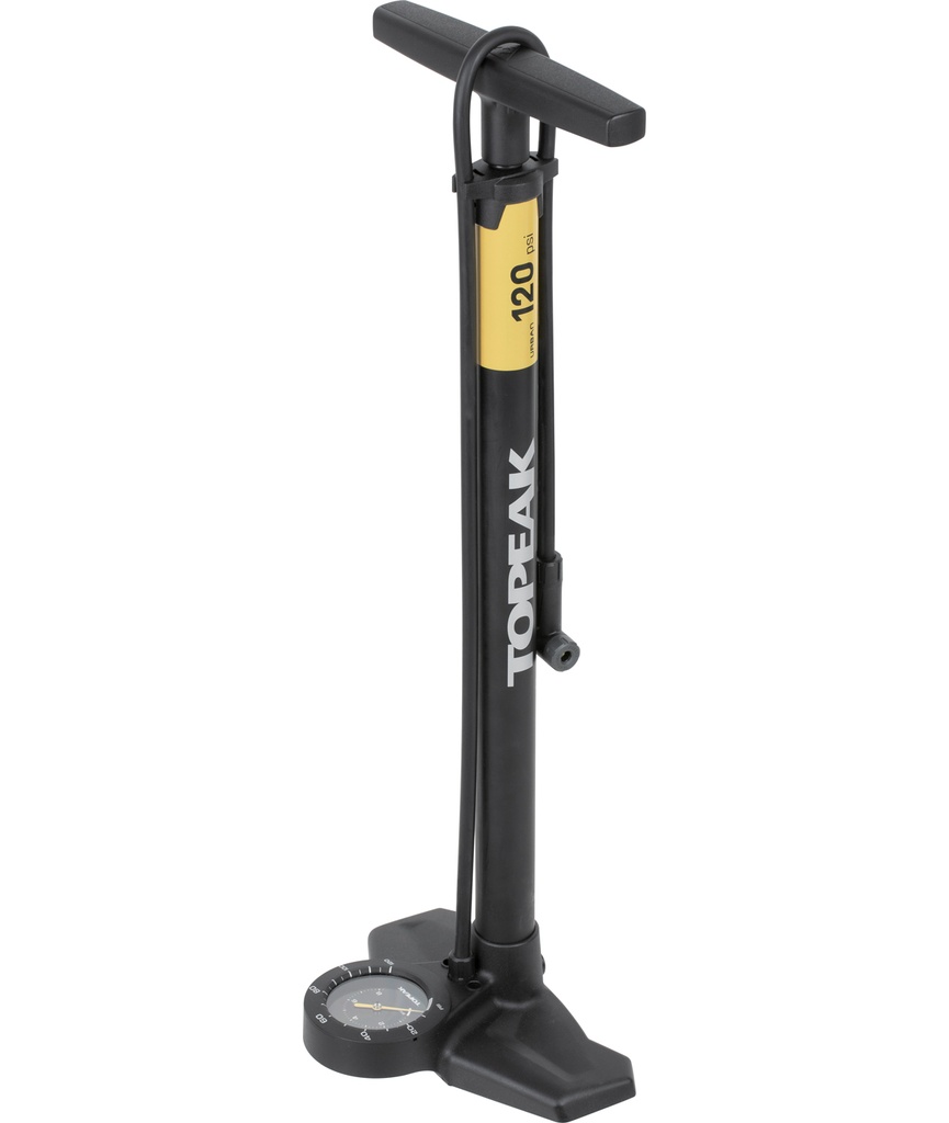 [TKTJBUE1] TOPEAK Pompa da pavimento Joeblow Urban Ex con raccordo Smarthead e manometro analogico 8 Bar/120 PSI