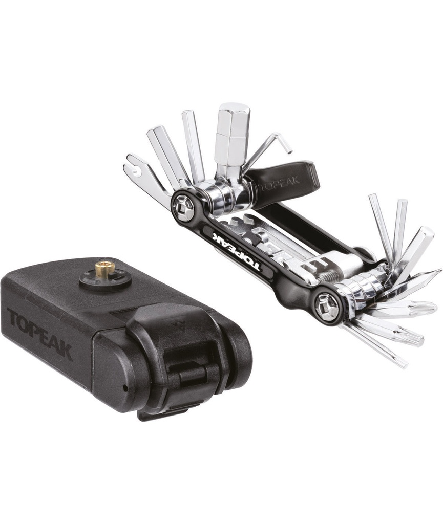 [TKTNJAT20] TOPEAK Ninja Master+ ToolBox T20 con chiave multiuso Mini 20 Pro con attacchi Ninja Master+ Cage/Frame Mount
