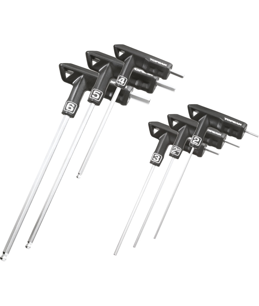 [TKTPSSP01] TOPEAK Set chiavi T-Handle DuoHex (6 pz)