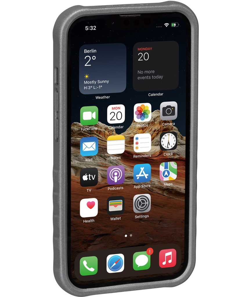 Custodia RideCase per iPhone 13 Mini nera/grigia