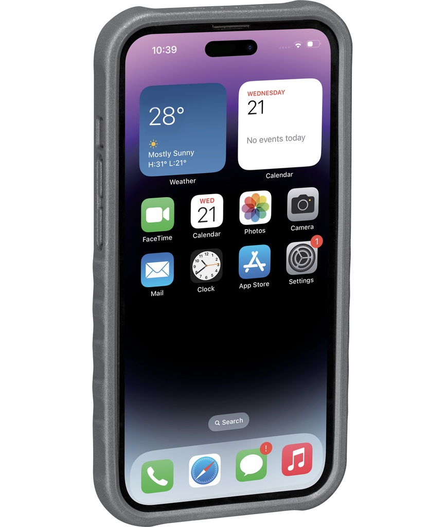 Custodia RideCase per iPhone 14 Pro nera/grigia