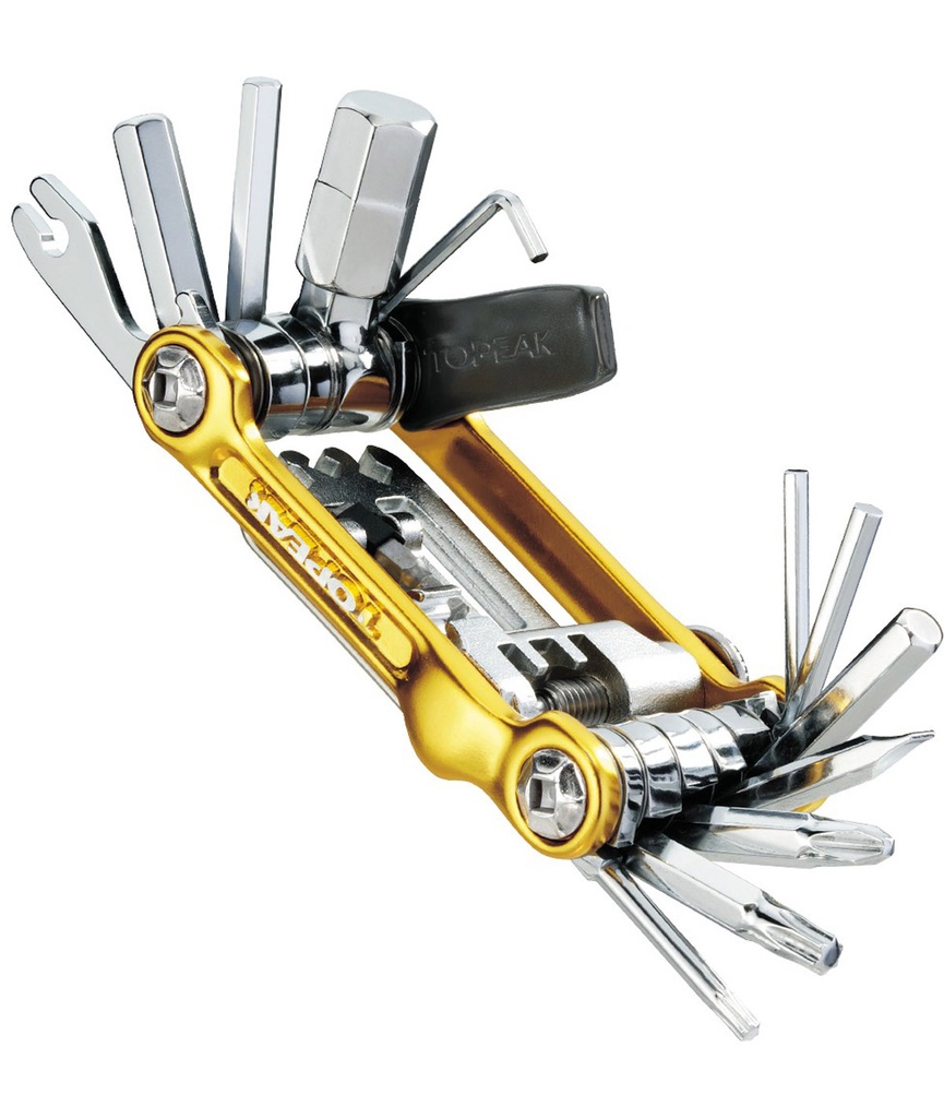 TOPEAK Chiave multiuso Mini 20 Pro (23 funzioni) oro con custodia