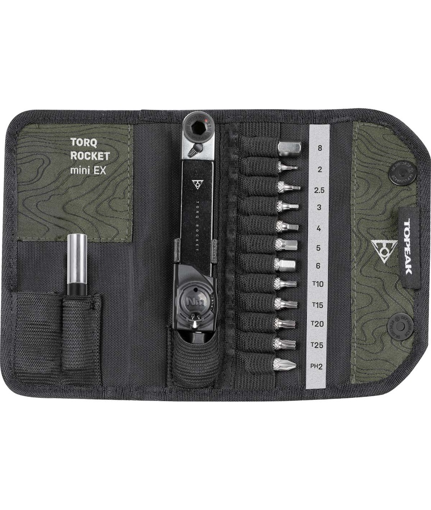 [TKTT2622] TOPEAK Chiave dinamometrica Torq Rocket Mini Ex con custodia