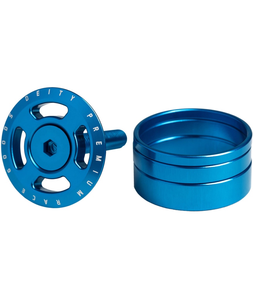 DEITY Tappo serie sterzo Crosshair blu