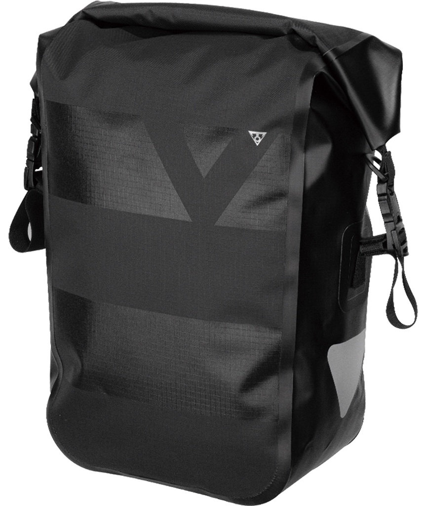 TOPEAK Borsa laterale Pannier Drybag (16 l) impermeabile nera con sistema QuickClick