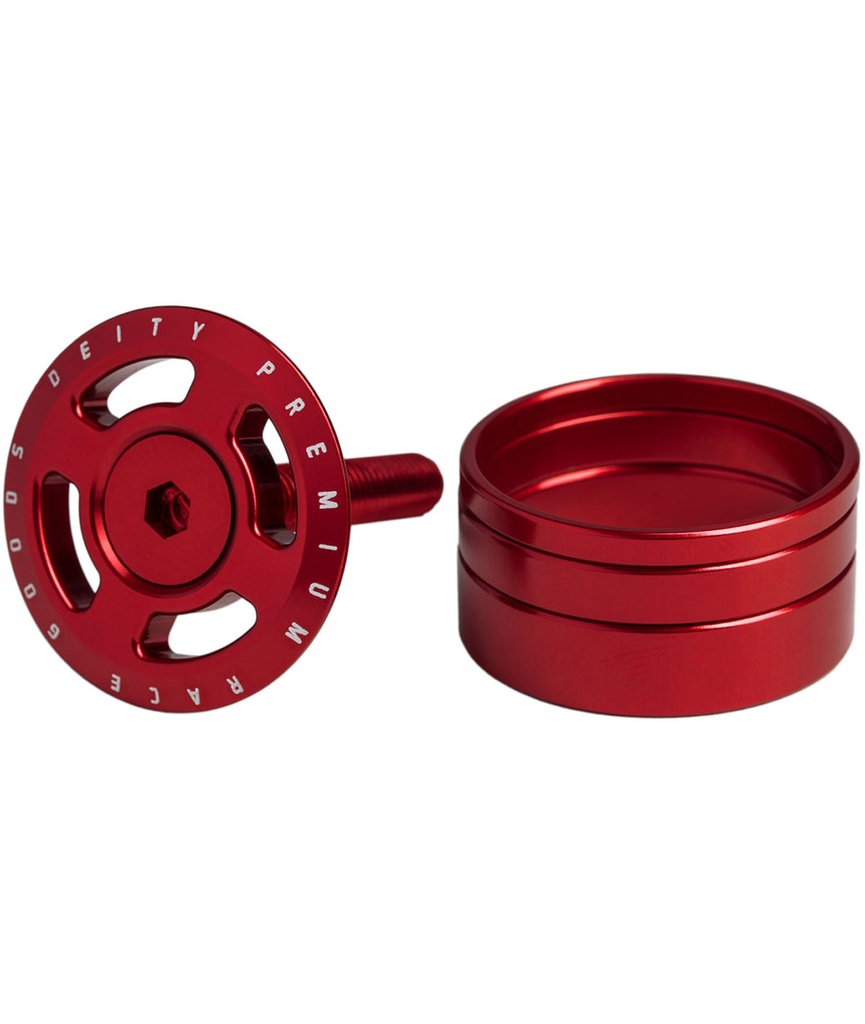 DEITY Tappo serie sterzo Crosshair rosso