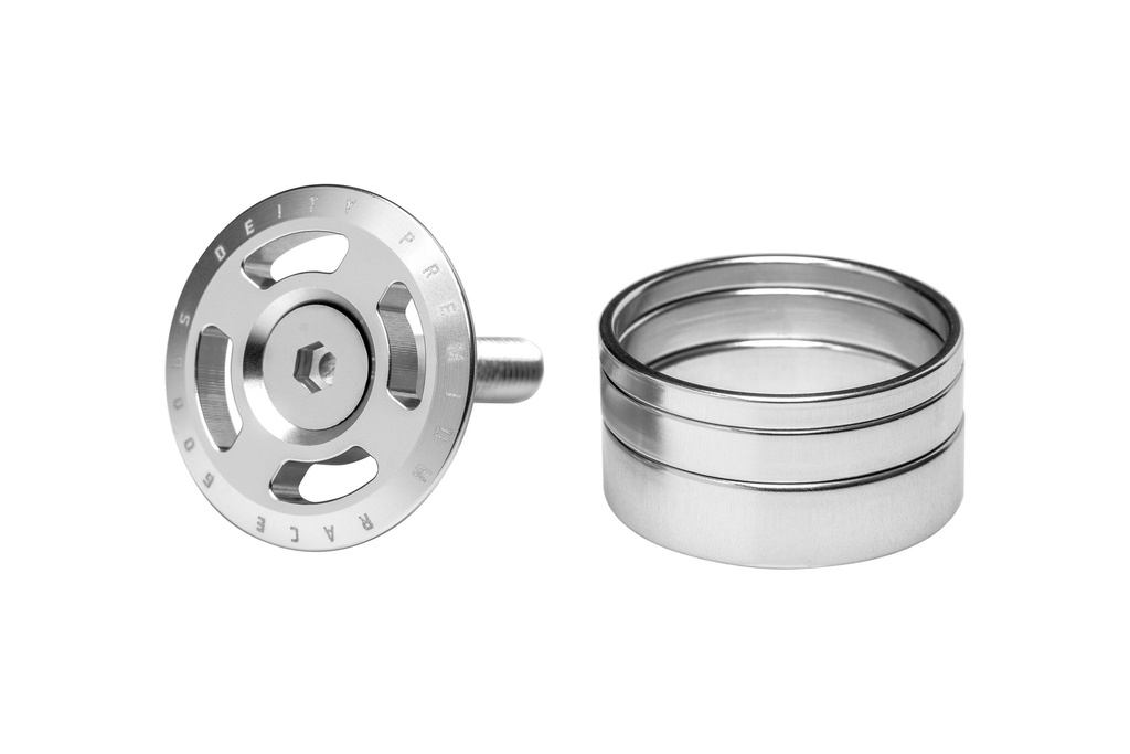 DEITY Tappo serie sterzo Crosshair silver