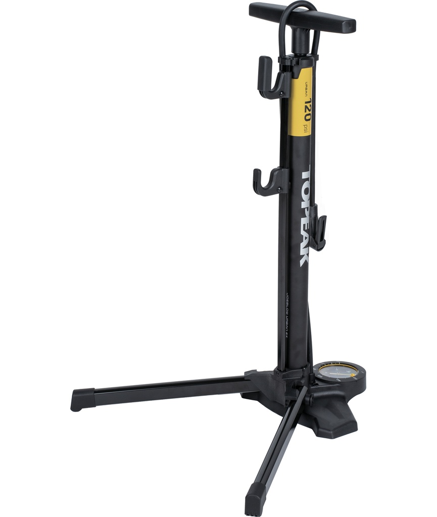 TOPEAK Pompa da pavimento Transformer Urban EX con raccordo SmartHead e manometro analogico 8 bar/120 psi
