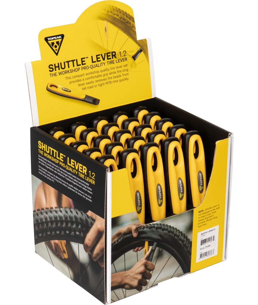 TOPEAK Espositore da banco levagomme Shuttle Lever 1.2 da 25 pz
