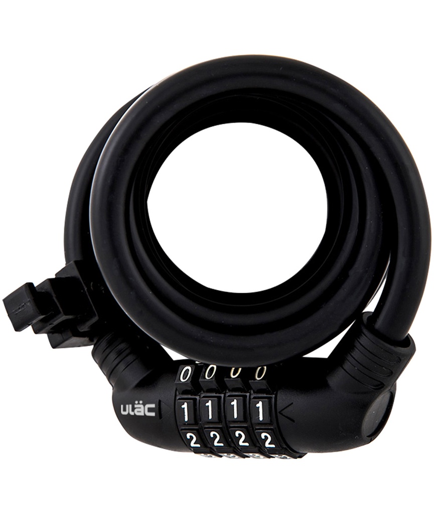 [ULA600BL] ULAC Lucchetto a cavo ZEN MASTER con combinazione nero - Black