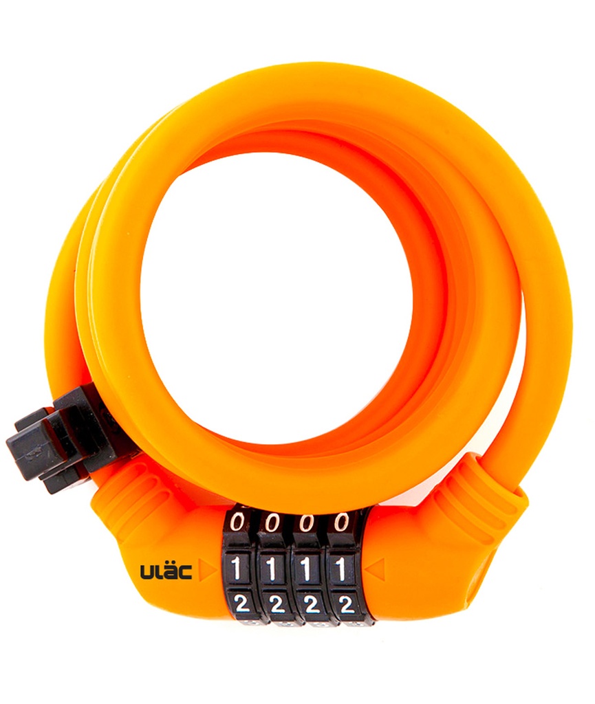 [ULA600OR] ULAC Lucchetto a cavo ZEN MASTER con combinazione arancione - Orange
