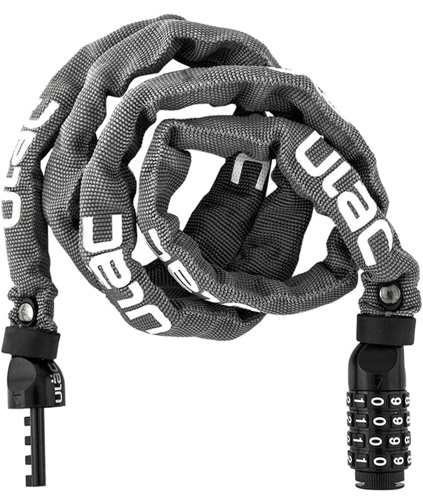 [ULA800CXLGY] ULAC Lucchetto a catena 52ND STREET con combinazione grigio - Grey