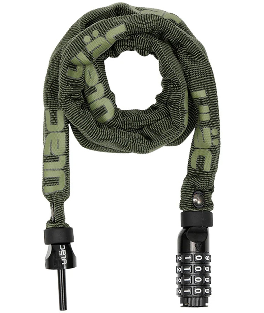 [ULA800CXLMO] ULAC Lucchetto a catena 52ND STREET con combinazione verde oliva - Moss