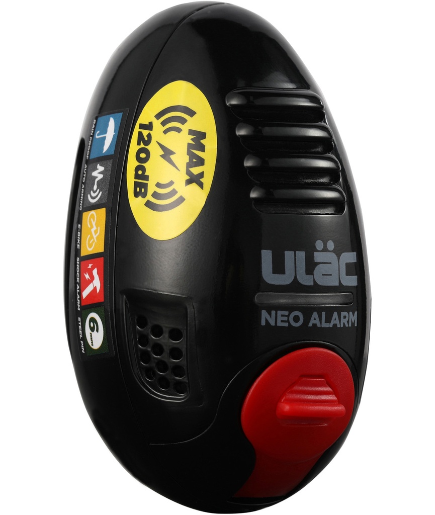 [ULAD6BL] ULAC Lucchetto blocco telaio AIR ALARM con combinazione e allarme sonoro nero - Black