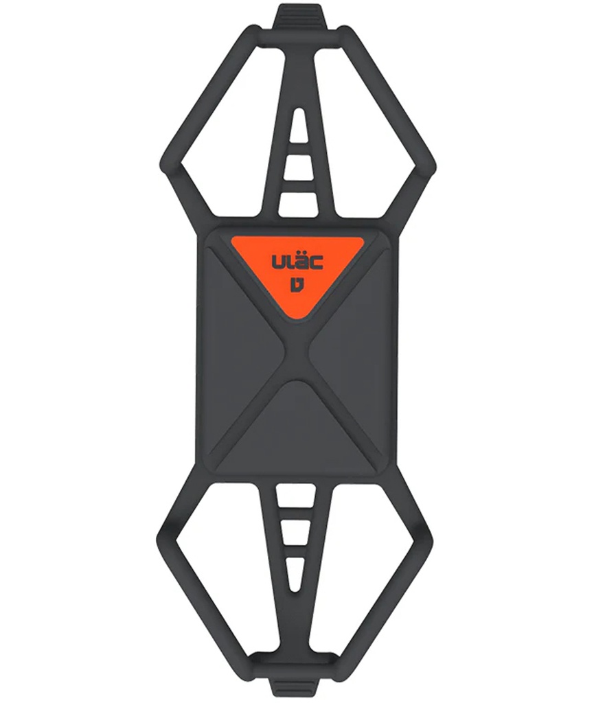 [ULH7BL] ULAC Supporto smartphone Spyder 360 per manubrio e attacco manubrio in silicone nero - black