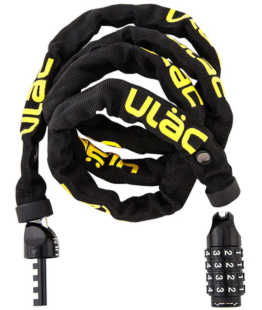 [ULA800CXLBL] ULAC Lucchetto a catena 52ND STREET con combinazione nero - Black