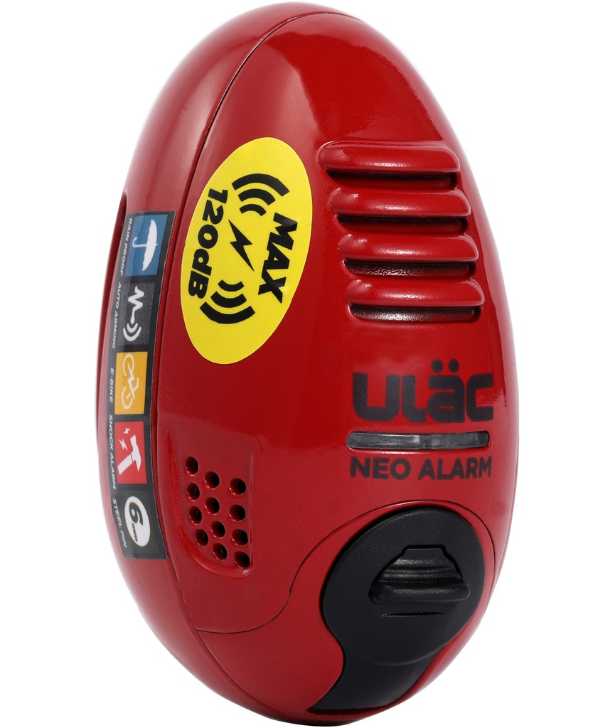 ULAC Lucchetto blocco telaio AIR ALARM con combinazione e allarme sonoro rosso - Red