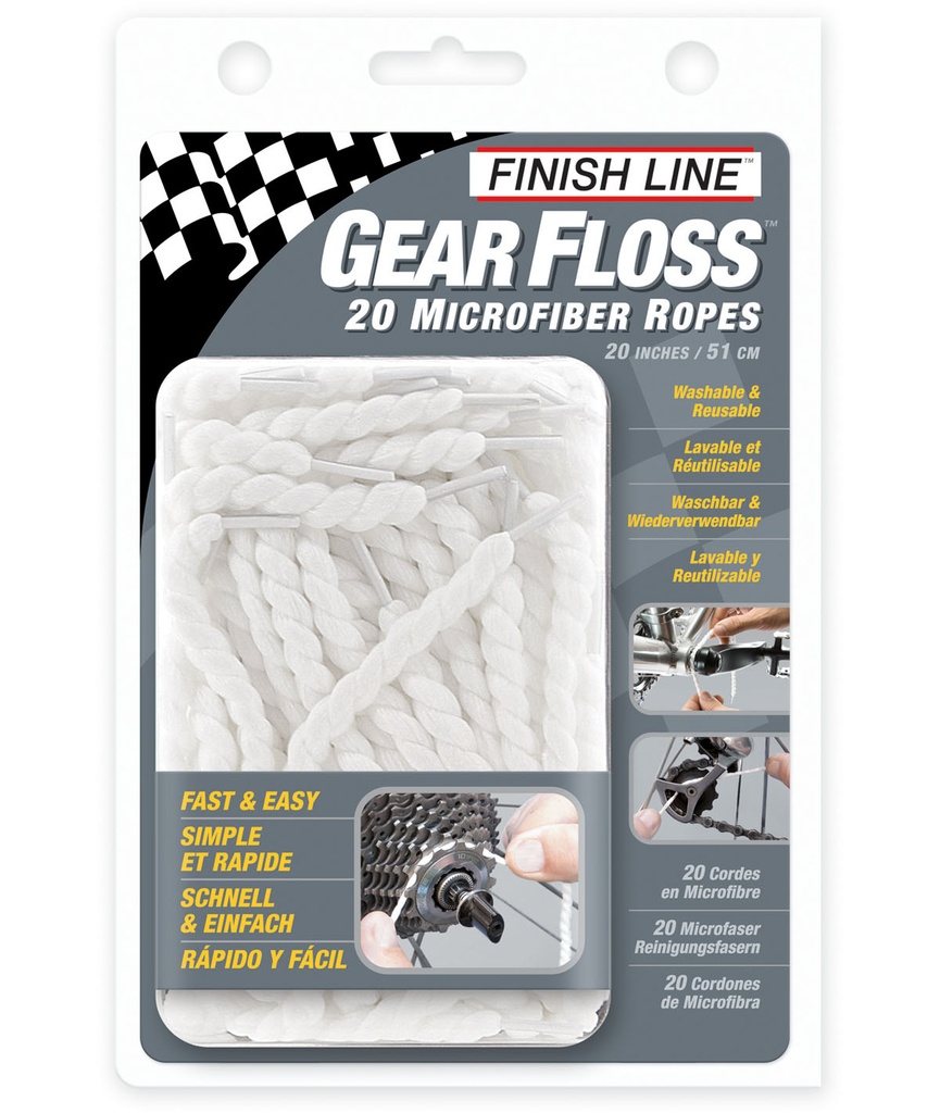 [FIN124] FINISH LINE Kit di 20 spaghi in microfibra Gear FlossT