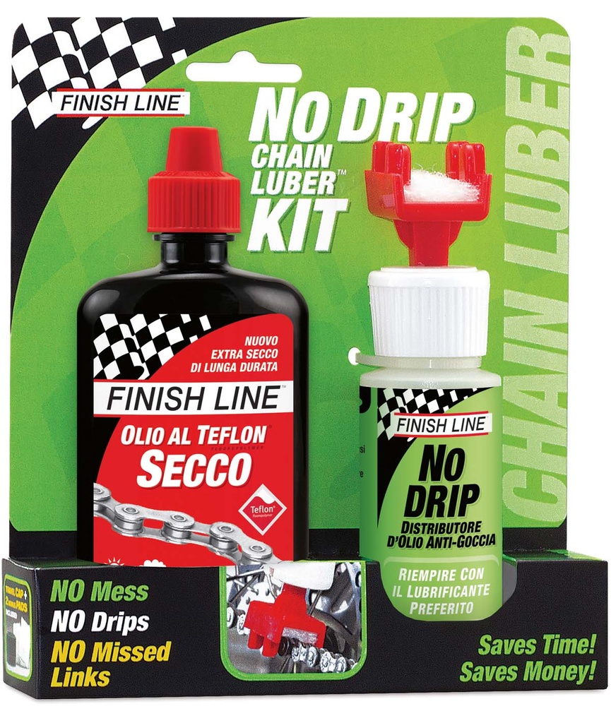 FINISH LINE Kit No Drip con Teflon®-Plus Dry lubrificante a goccia 120 ml