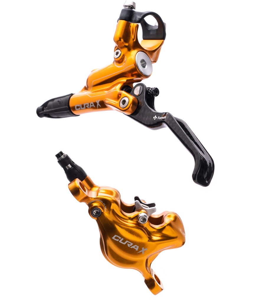 FORMULA Kit freno a disco idraulico Cura X anteriore/posteriore oro