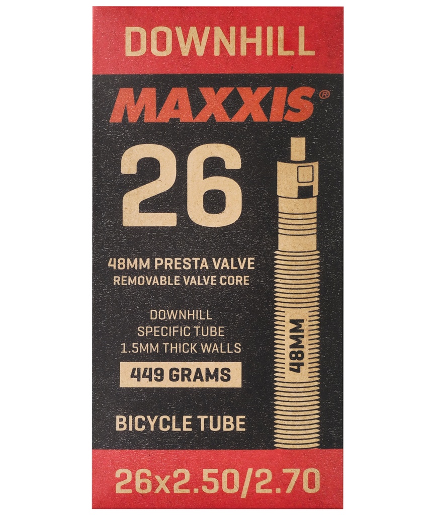 Camera d'aria 26x250-270 presta 48mm smontabile Downhill
