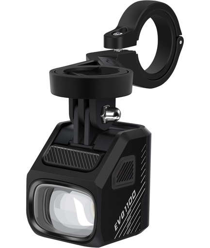 [MSEVO1100] Fanalino Anteriore a Led bianco EVO 1100 nero USB-C con telecomando