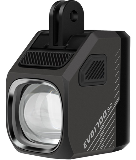 [MSEVO1700SD] Fanalino anteriore a led bianco EVO 1700 Shimano Di2 nero USB-C (montaggio inferiore)