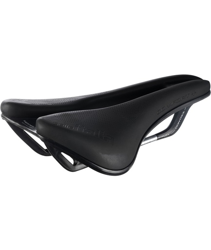 [SI064CPSFLN] SELLE ITALIA Sella Model X Green Comfort Plus Superflow L tel.in Fec alloy nera