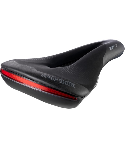 [SI093ST7SFLN] SELLE ITALIA ST 7 SuperFlow L telaio in FeC alloy soft-tek nera